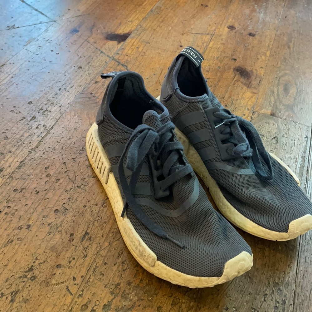Blue adidas shoes